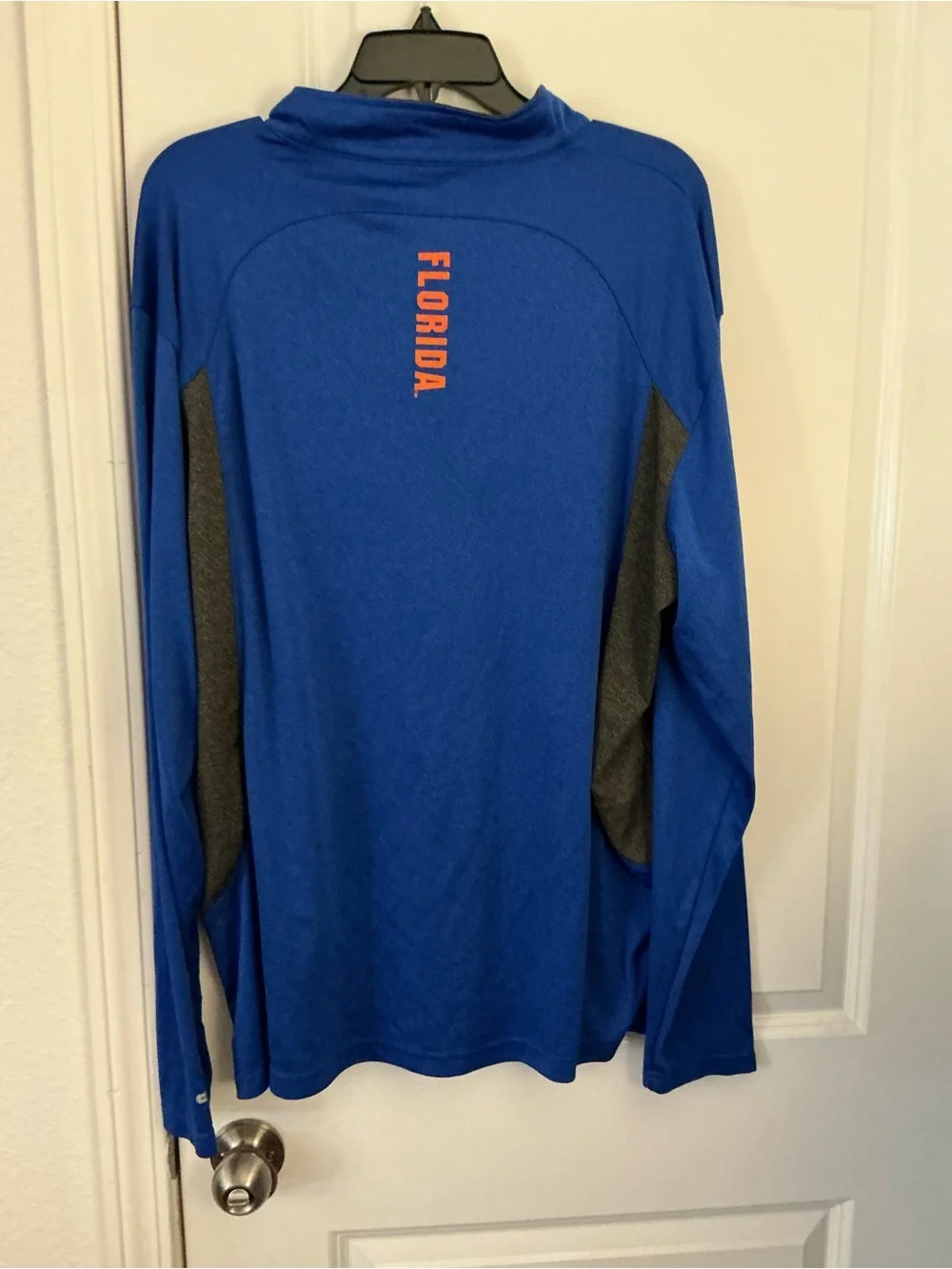 Colosseum Florida Gators Men's Performance 1/4 Zip Pullover Royal Blue Grey